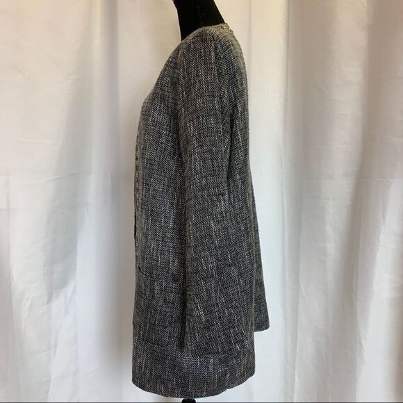 Chicos Jeweled Neckline Tweed Blazer Jacket Pockets Tunic Length Sz 16🇨🇦 - Picture 3 of 12